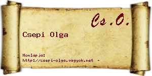 Csepi Olga névjegykártya