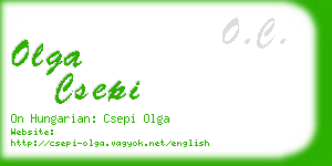 olga csepi business card